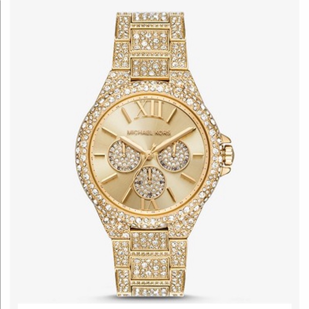 Michael kors Camille Pave gold tone watch